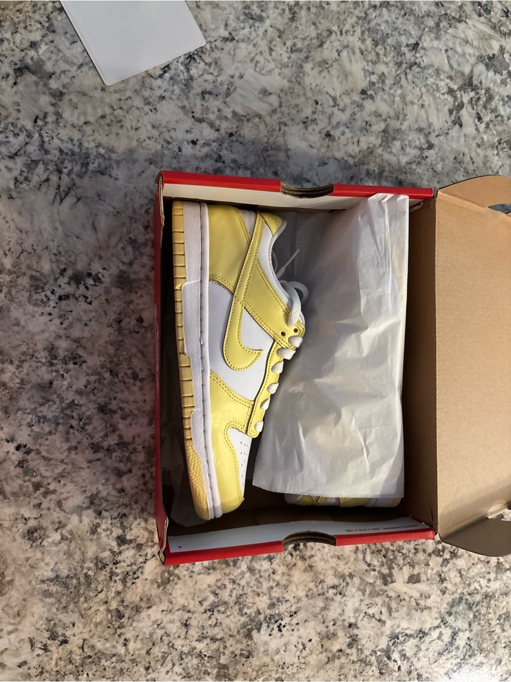 Nike Kids Yellow and White Low-Top Sneakers